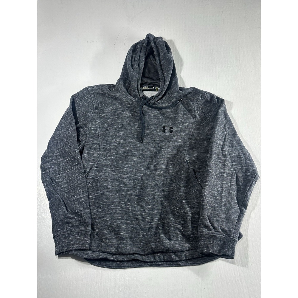 Under Armour Hoodie Mens XL Gray Heather Loose Drawstring Casual Logo